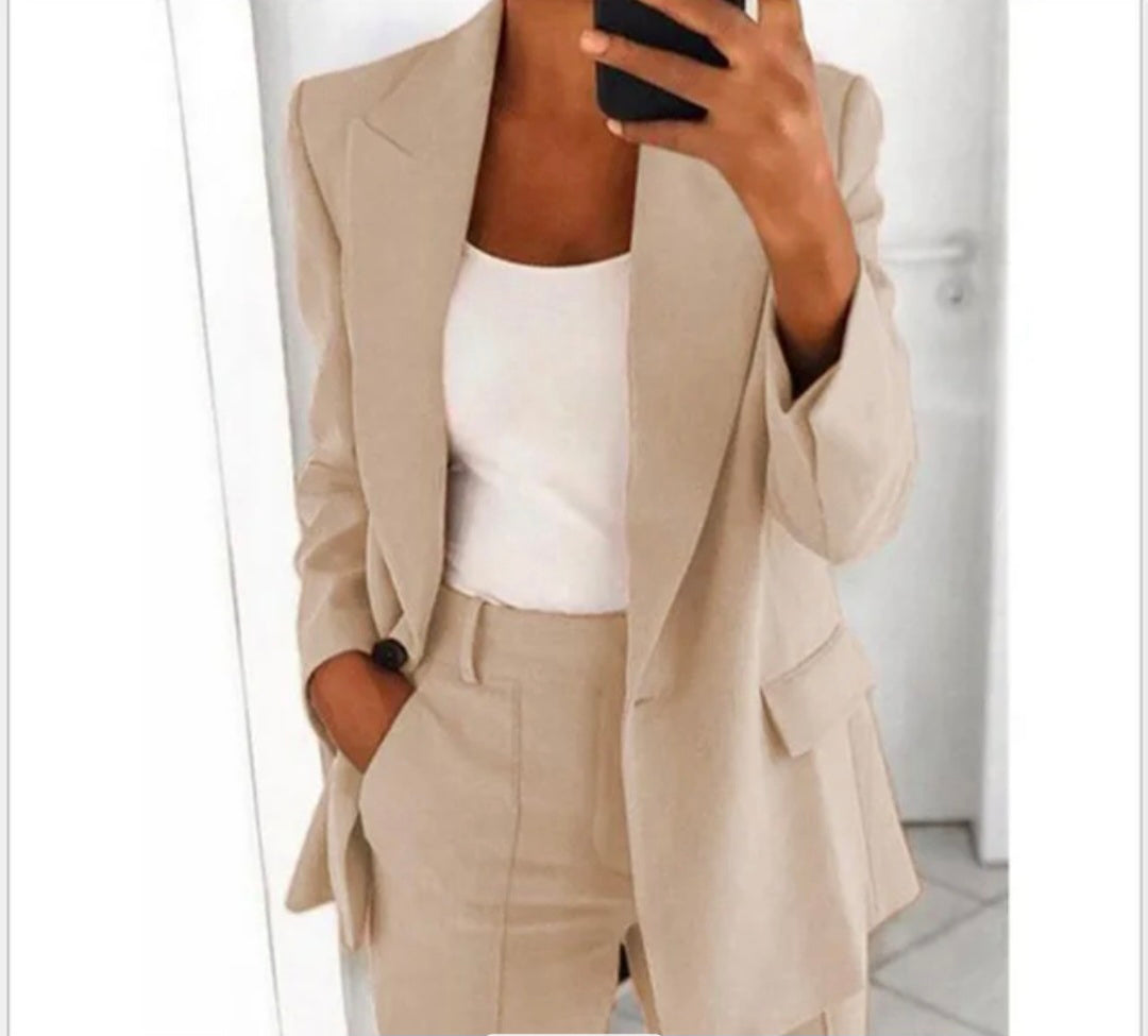 Blazer + pantalon grande taille