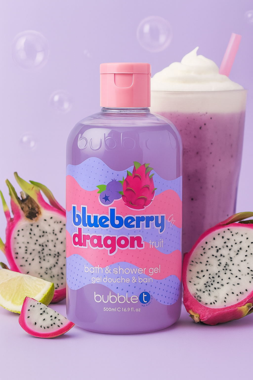 Gel douche fruit du dragon et myrtille (500ml)