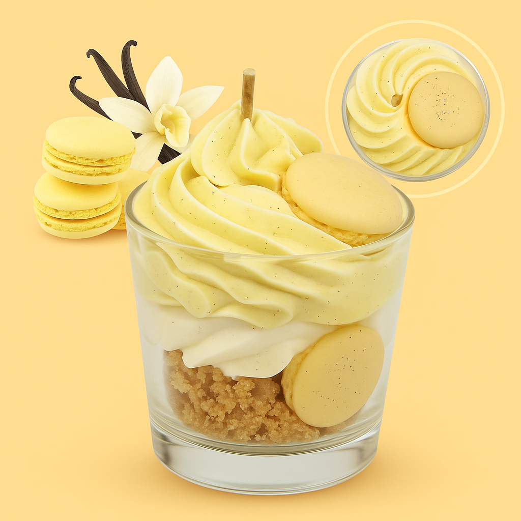 Bougie Macaron vanille