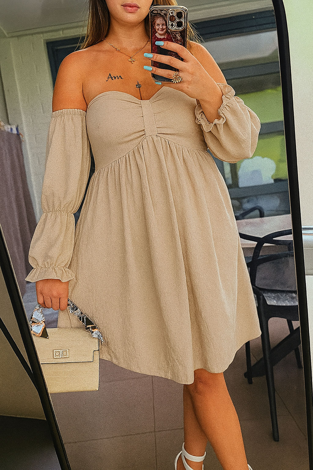 Robe courte bustier uni