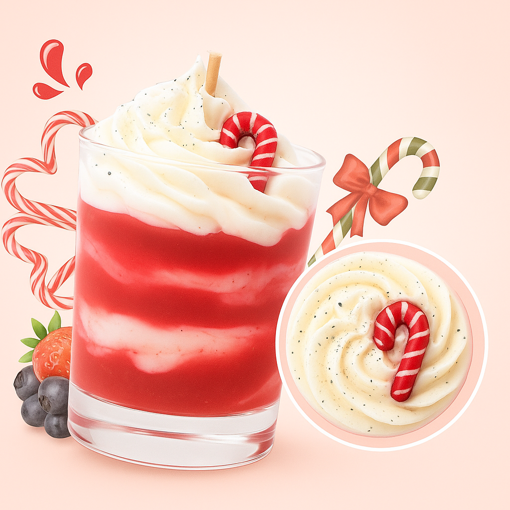 Bougie sucré d'orge Noël