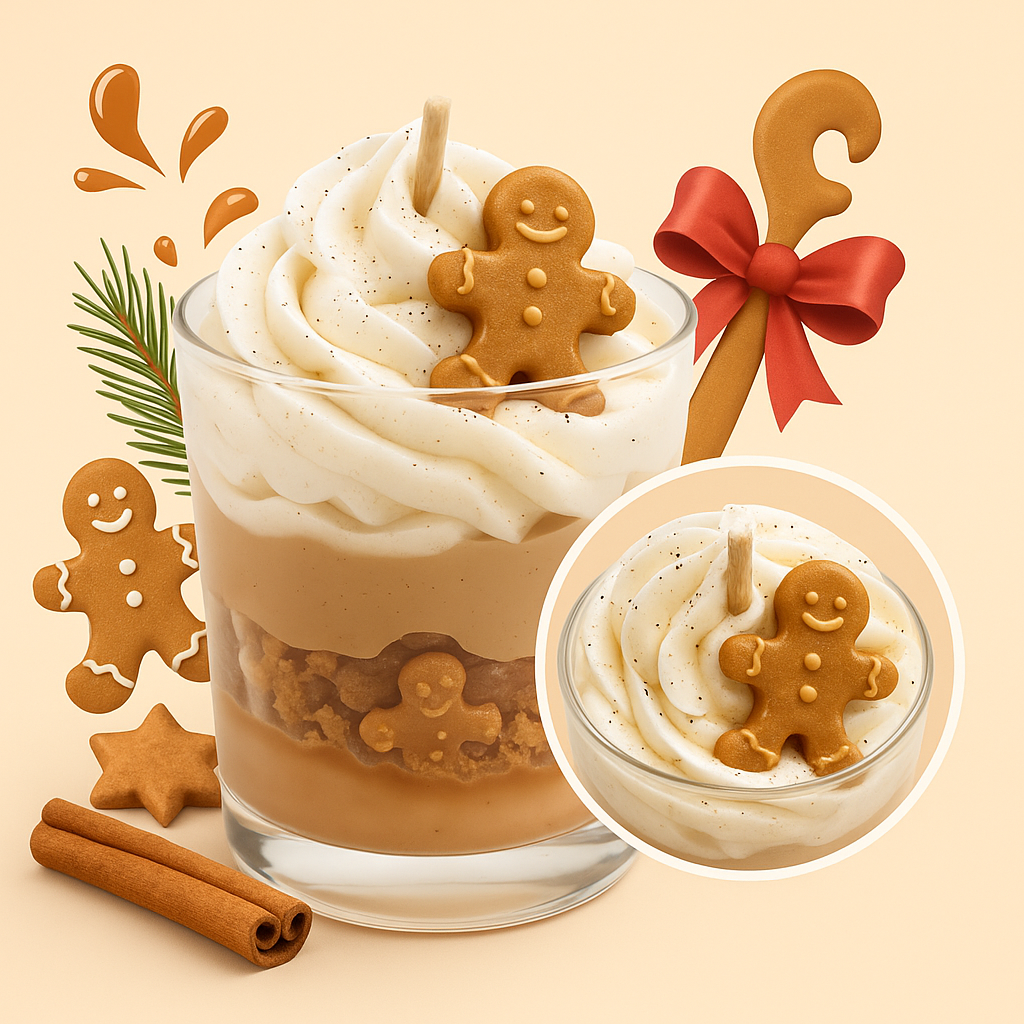 Bougie pain d'épice Noël