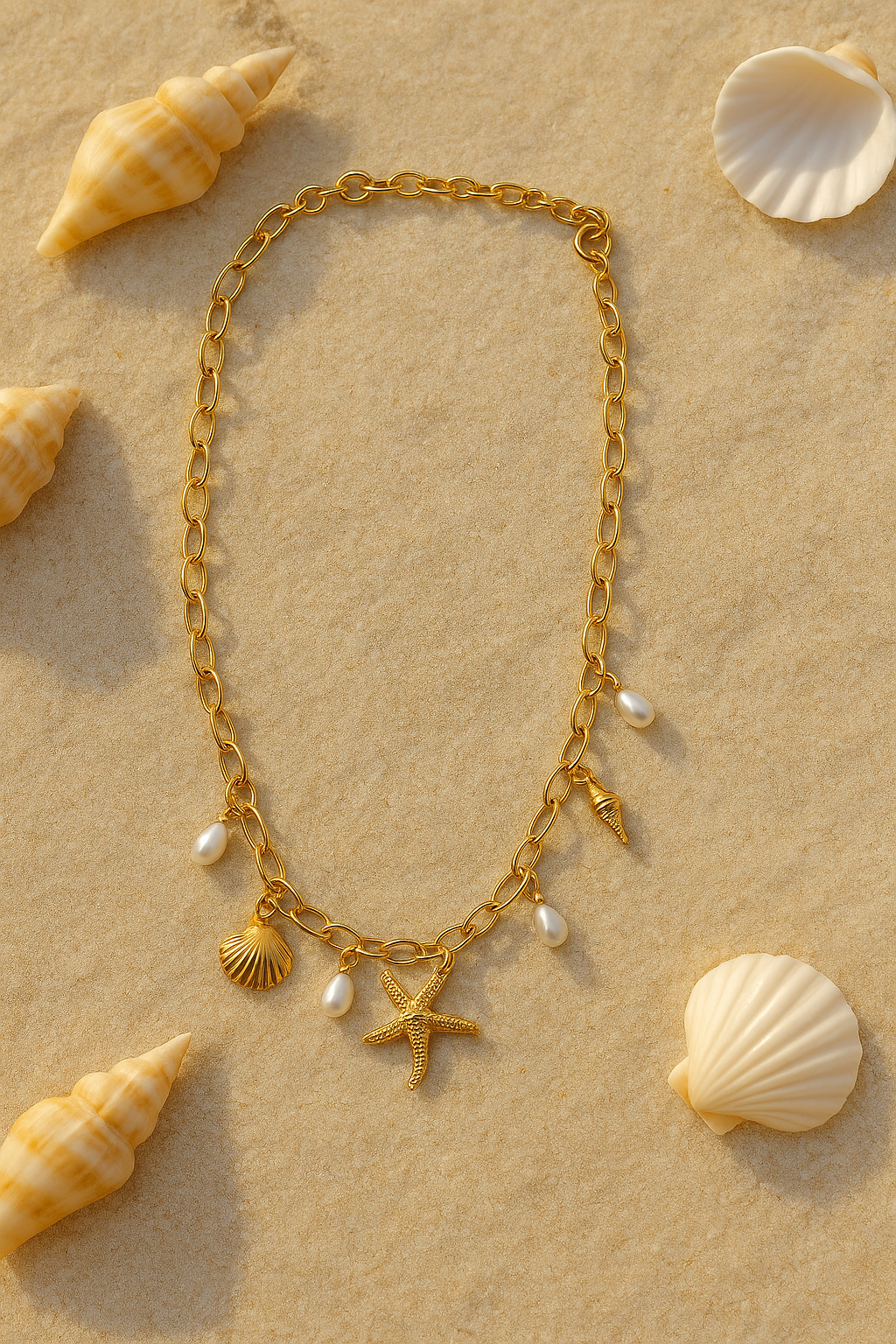 Collier à breloques coquillage